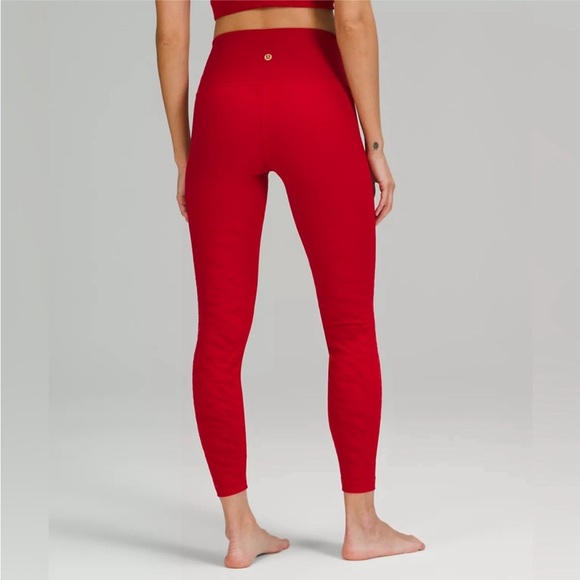 Lululemon Lunar New Year Wunder Under High-Rise Tight 25" Size 14 NWT RED - Picture 2 of 8